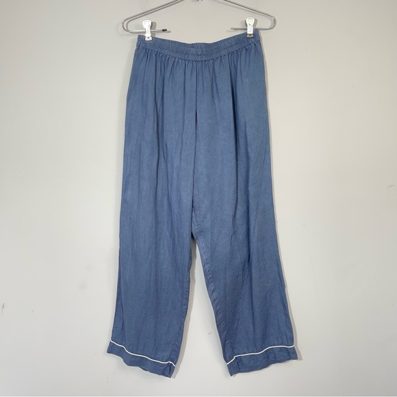 Piglet in Bed Blueberry Linen Pajama Set 2 Pieces Shirt & Pants S Boho Luxury - Picture 7 of 15